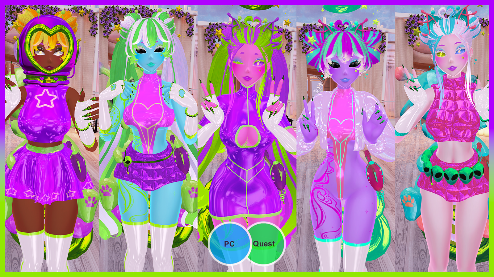 ★ AELINA ★ | VRCFT | Genderfluid Alien Kitty | PC & Quest | VRChat Avatar