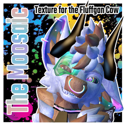 Moosaic Fluffgan Cow Texture