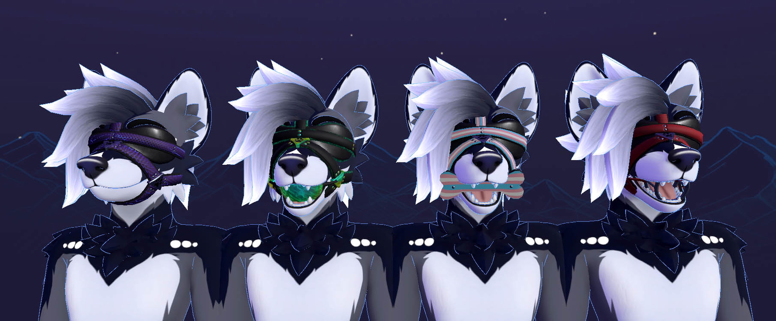 Astrawolf Muzzle, Blindfold, and Gag