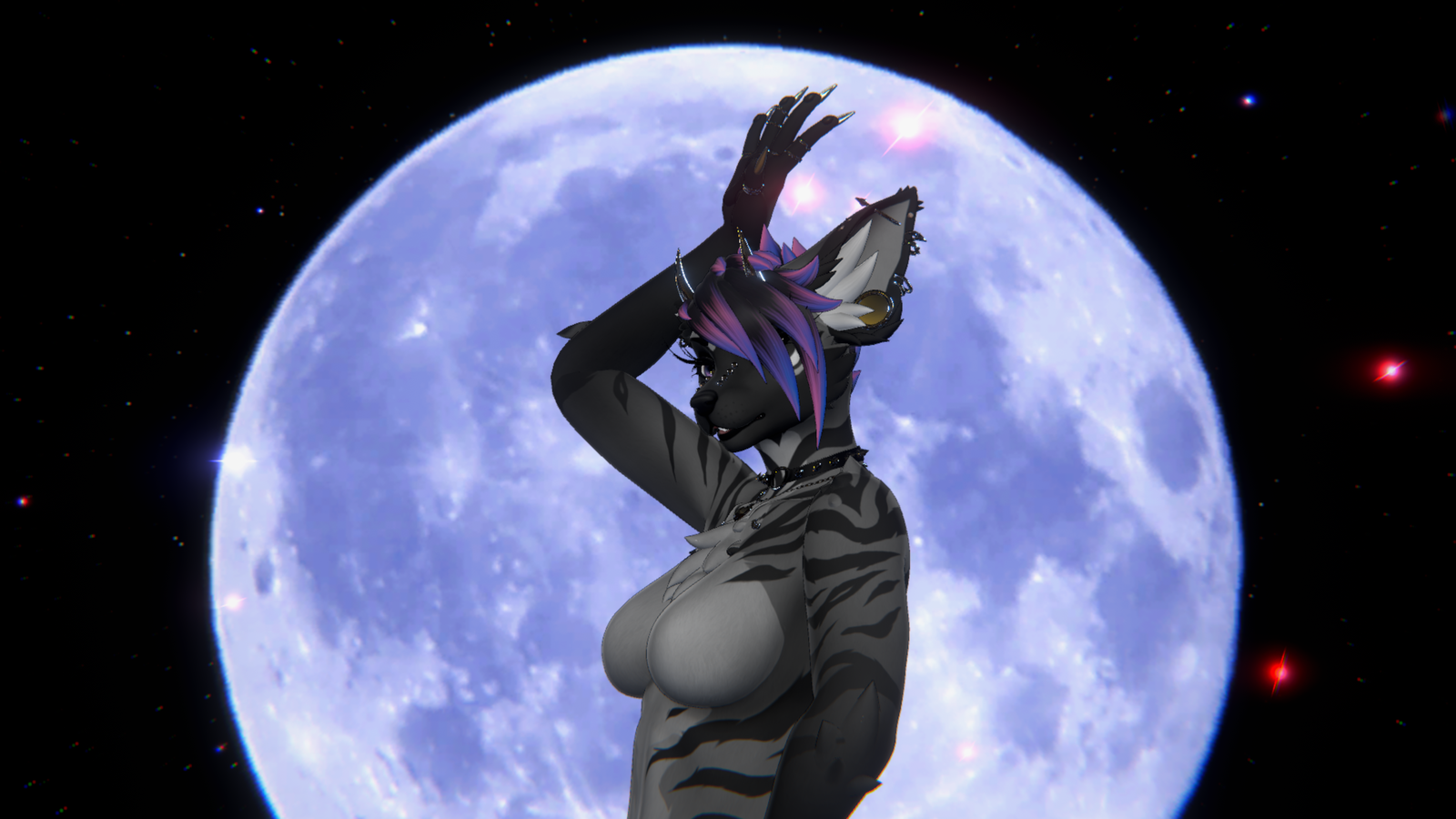 Striped Yeen - Foxipaws Nebula Textures - Grey