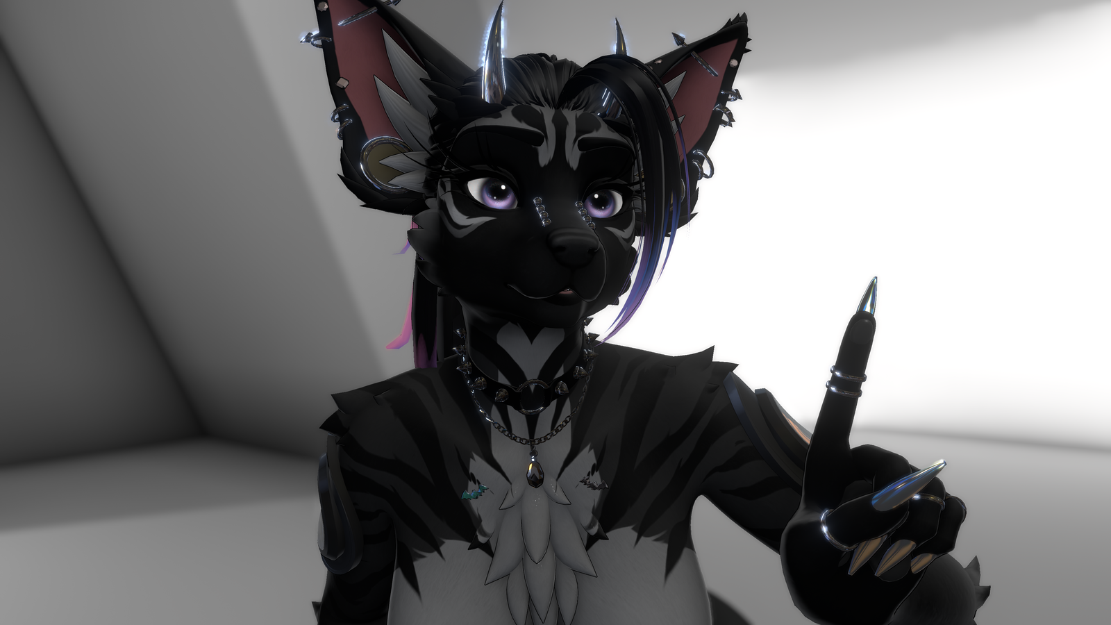 Striped Yeen - Foxipaws Nebula Textures -Charcoal