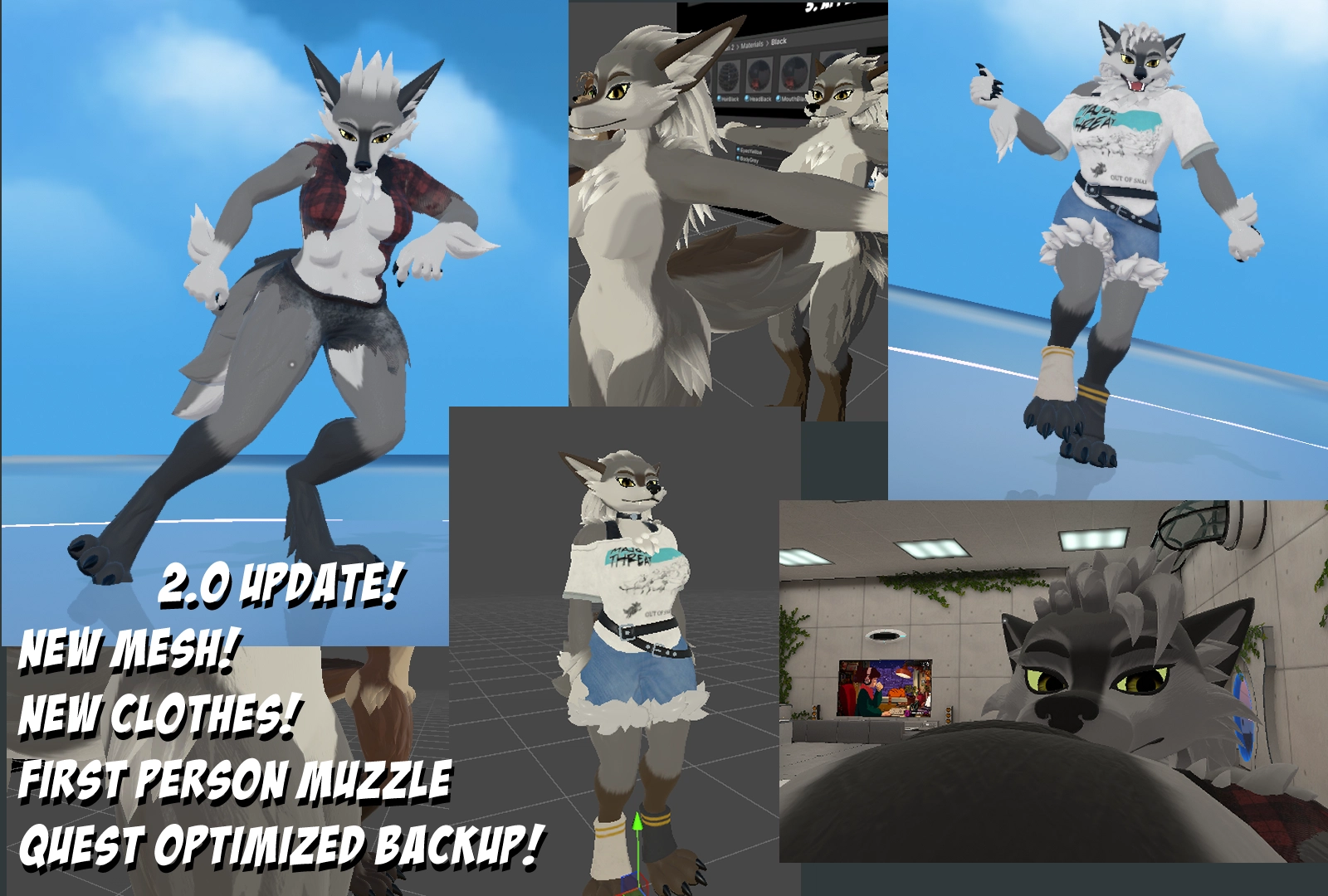 Lurid Lycan - VRChat Werewolf Avatar Base