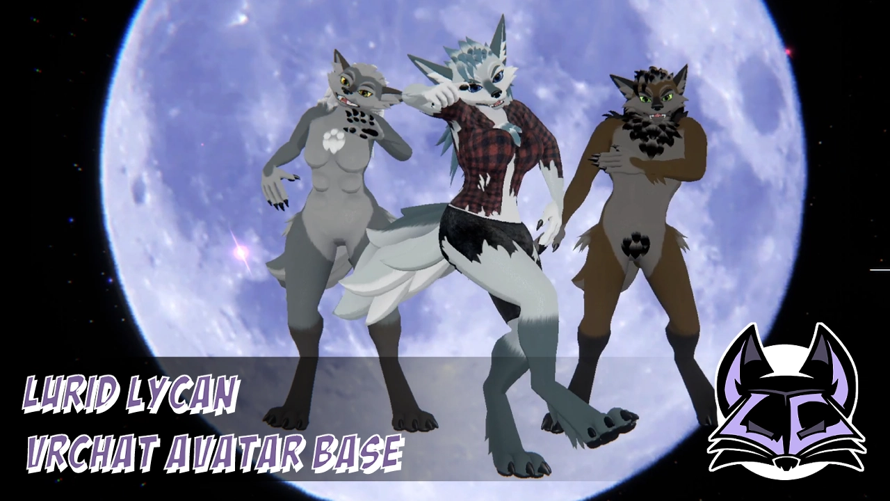 Lurid Lycan - VRChat Werewolf Avatar Base