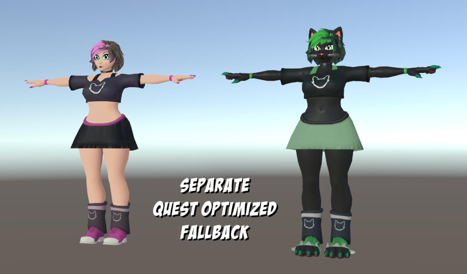 Nekomancer - Transforming Werecat VRChat Avatar