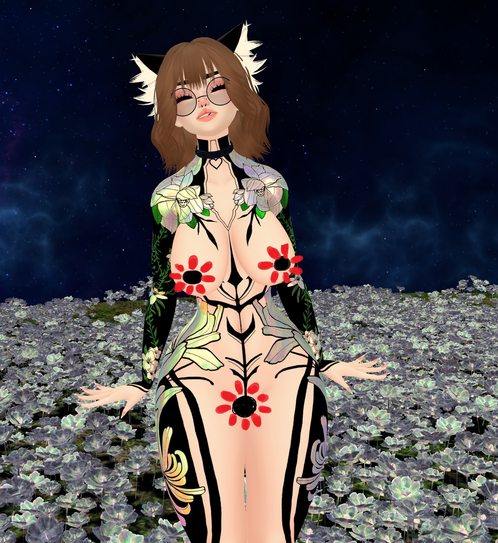Flora (Zinpia Base Body)- Tattoo Textures for Vrchat