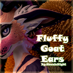 Fluffy Goat Ears - VRChat Accessory