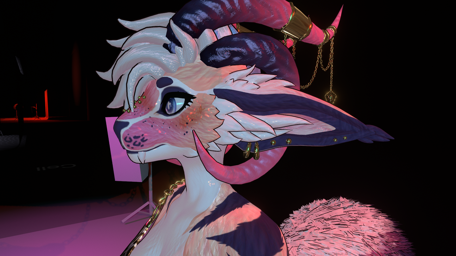 Fluffy Goat Ears - VRChat Accessory