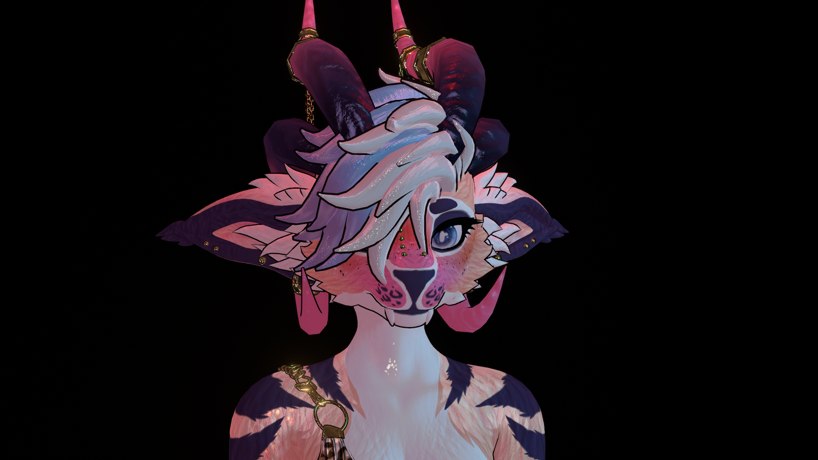 Fluffy Goat Ears - VRChat Accessory