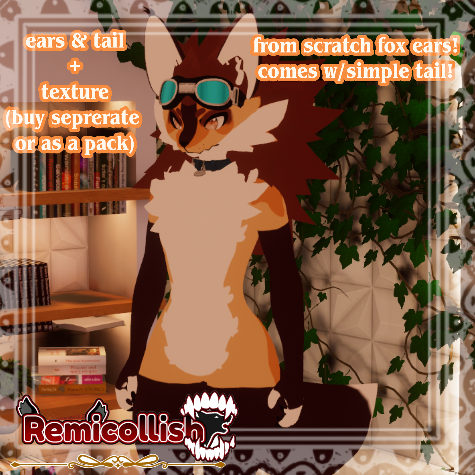 Fox set (CAN BUY SEPERATE) (tail, ears and texture)