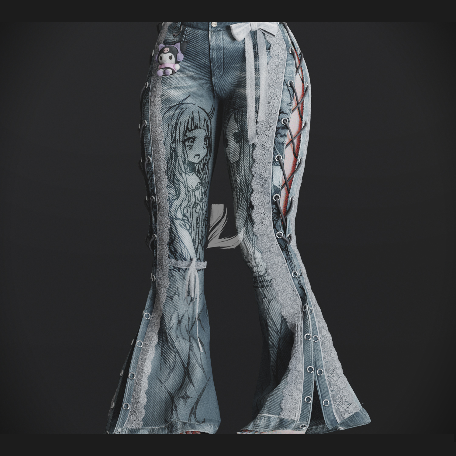 Y2K PANTS + KEYCHAIN (Personal and commercial)