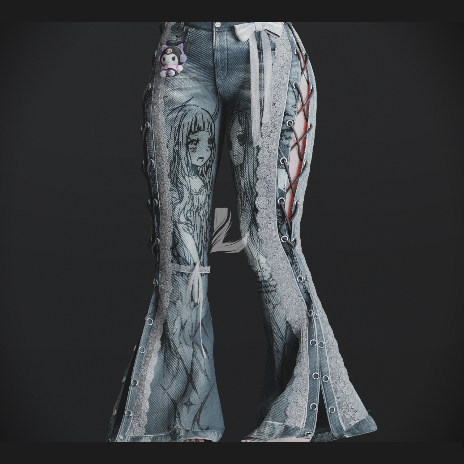 Y2K PANTS + KEYCHAIN (Personal and commercial)