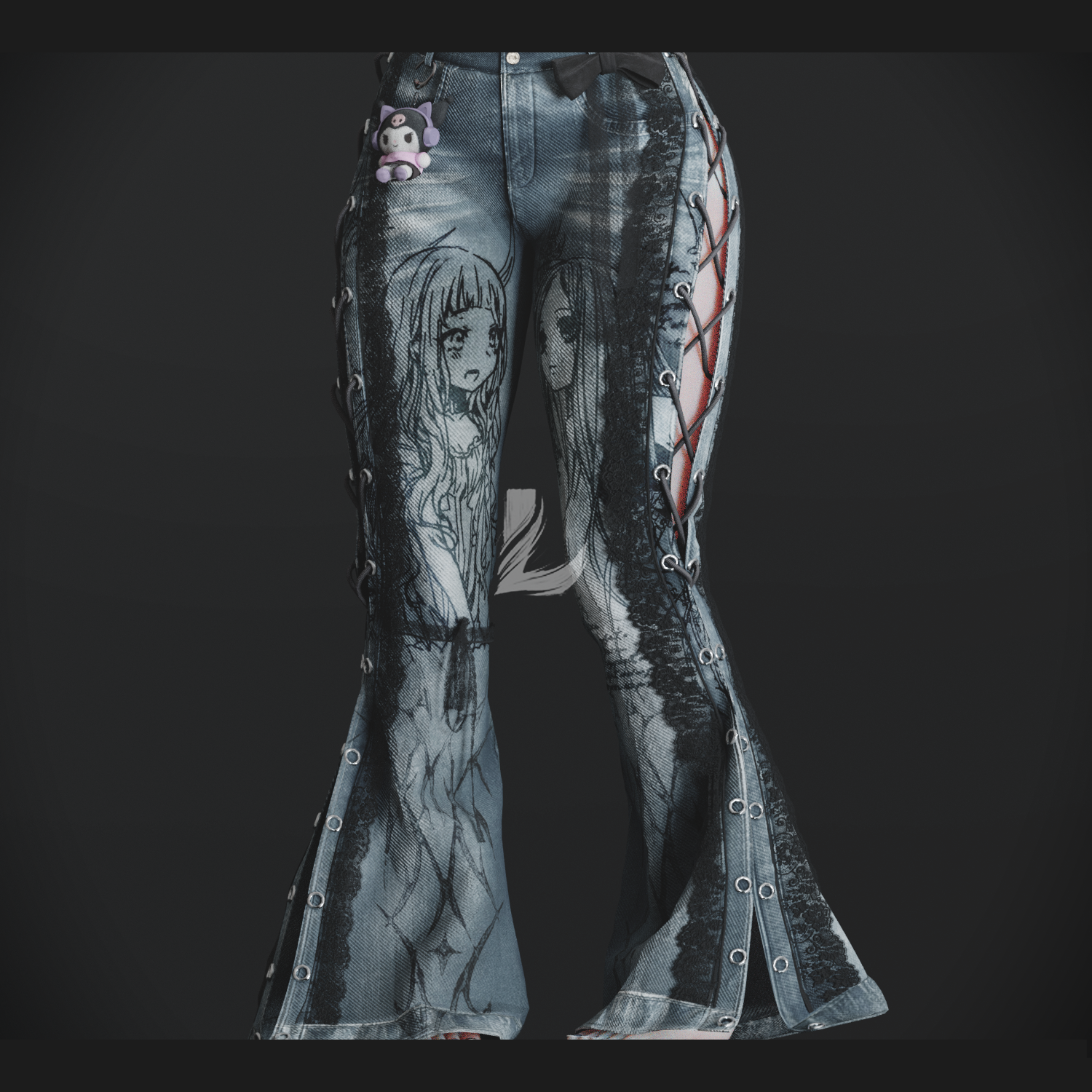 Y2K PANTS + KEYCHAIN (Personal and commercial)