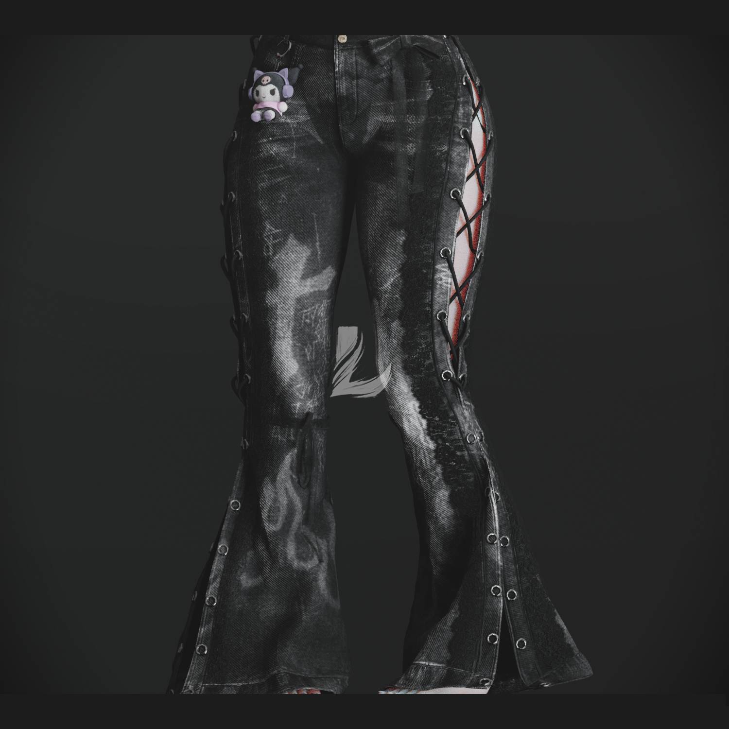 Y2K PANTS + KEYCHAIN (Personal and commercial)
