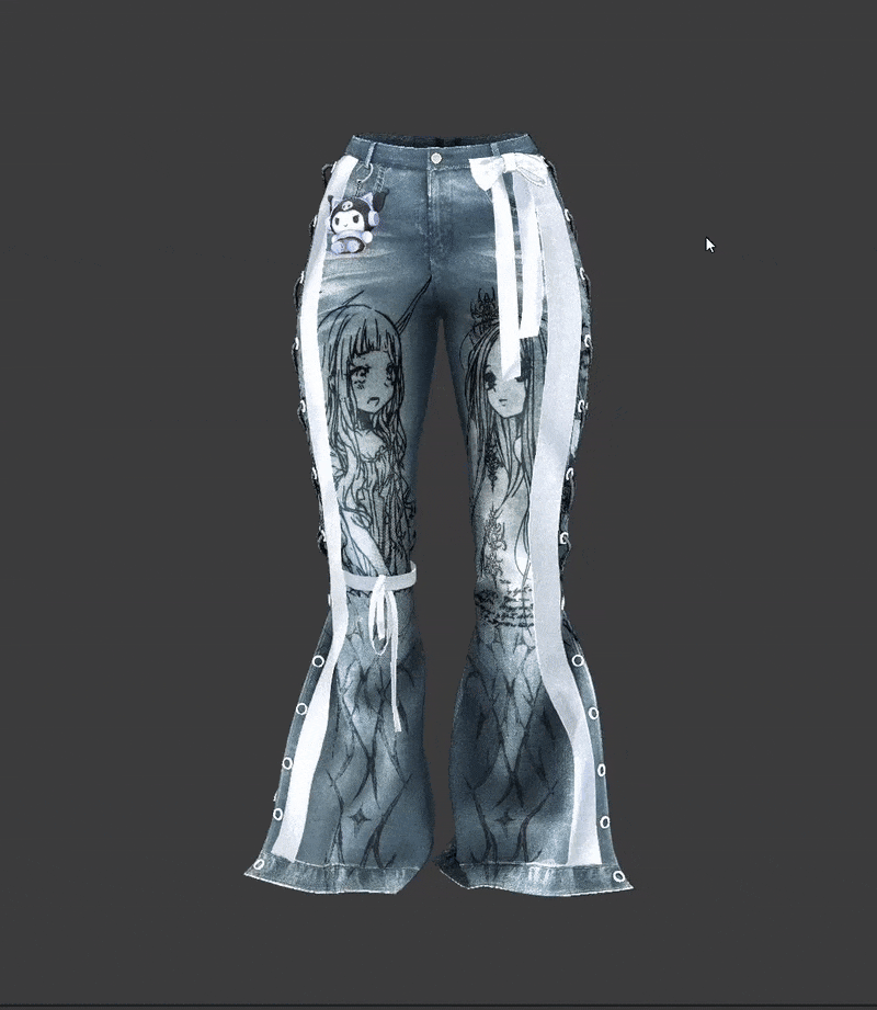 Y2K PANTS + KEYCHAIN (Personal and commercial)