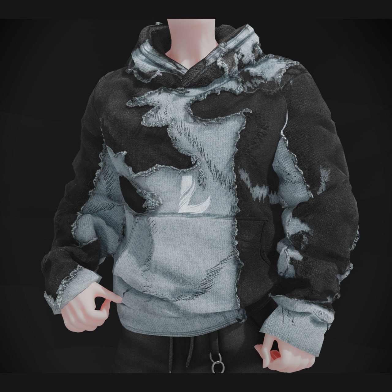 RIPPED HOODIE - Akii (Personal and Commercial)