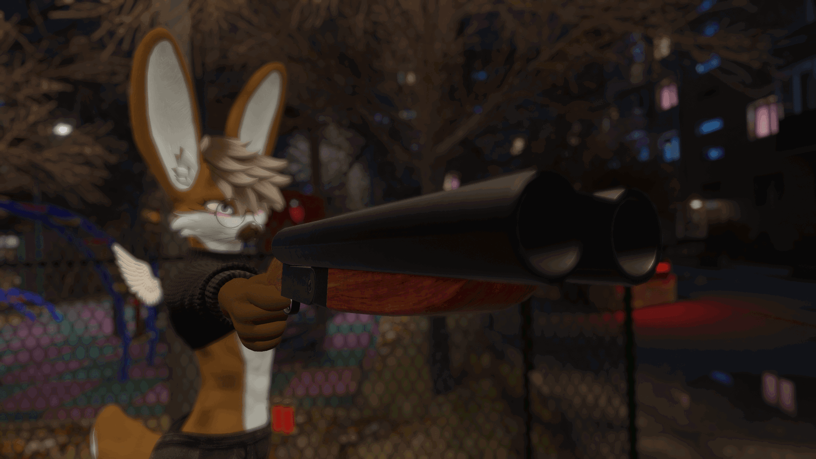 Dual Double Barrel Shotguns