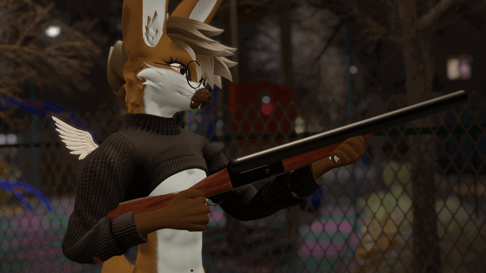 Dual Double Barrel Shotguns