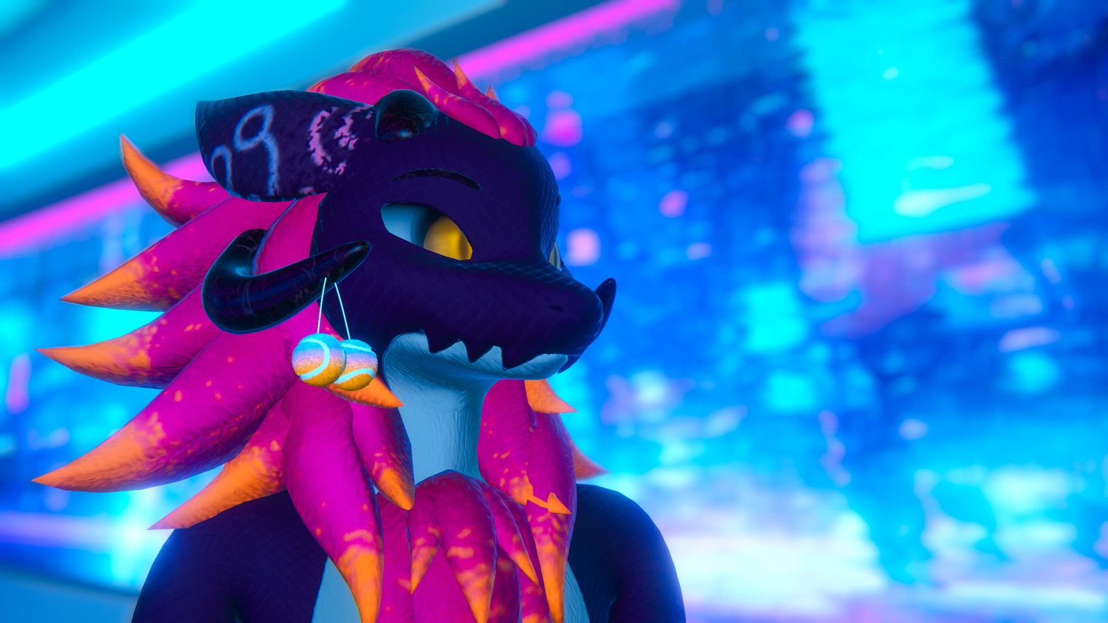 Fuzzy Tennis Ball Accessory