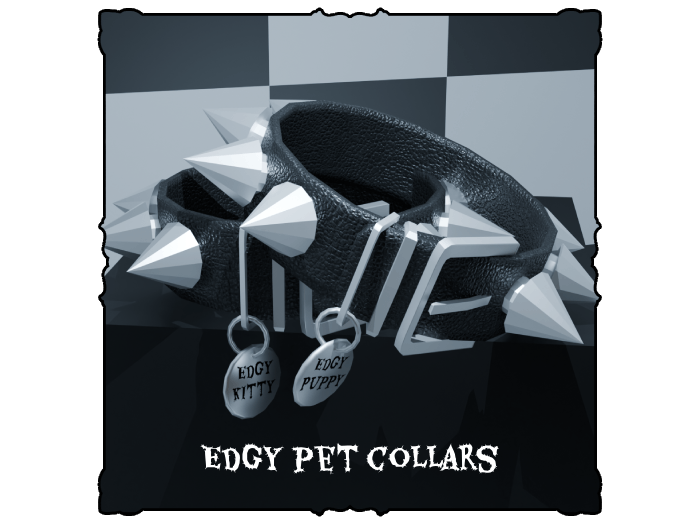 Edgy pet collars