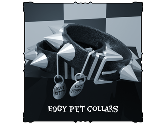 Edgy pet collars