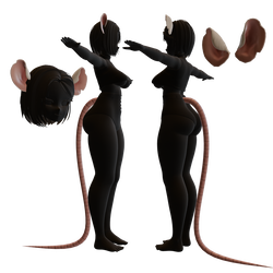 Free rat ears & tail