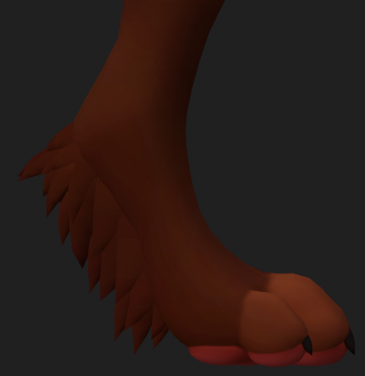 Hyenid Ankle Floof (VRCFURY)