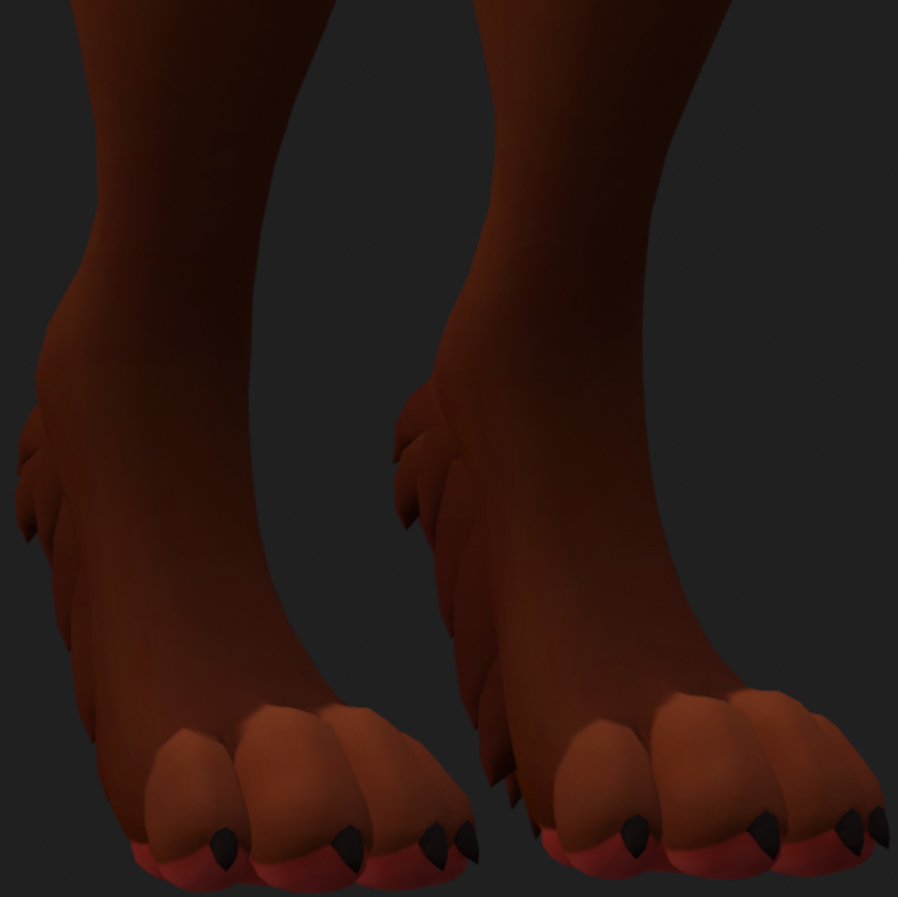 Hyenid Ankle Floof (VRCFURY)