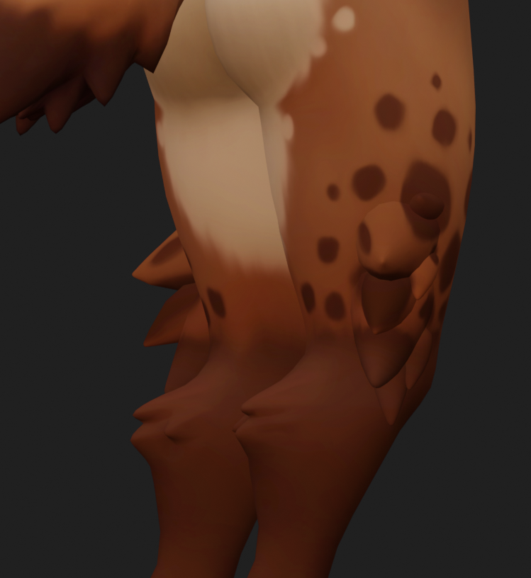Hyenid Knee Floof (VRCFury)