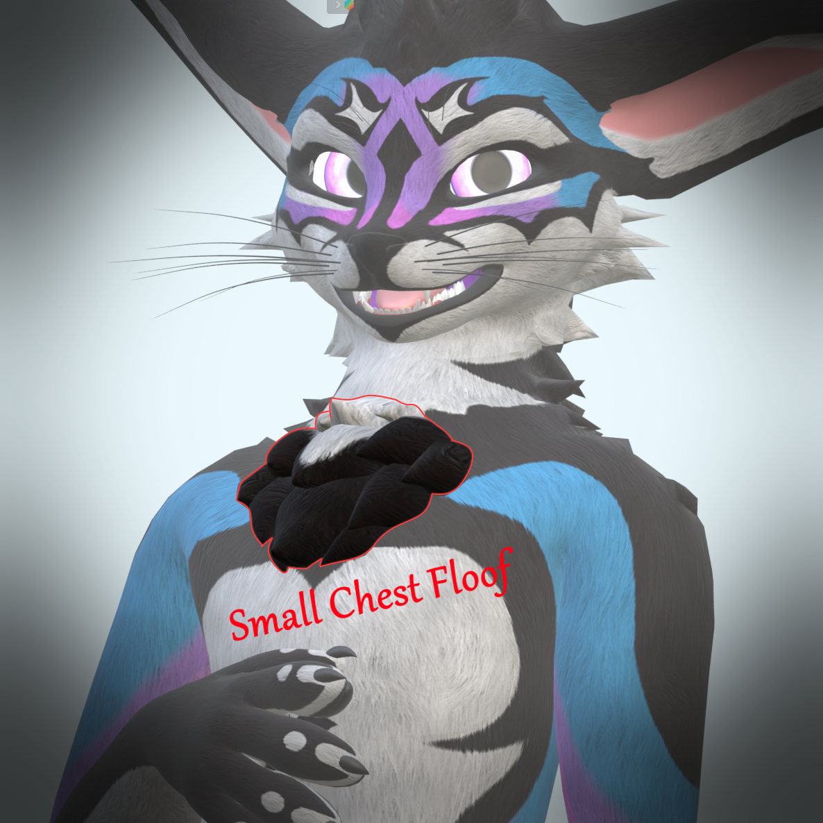 Rexouium / Magpie Small Chest Floof (VRCFURY)