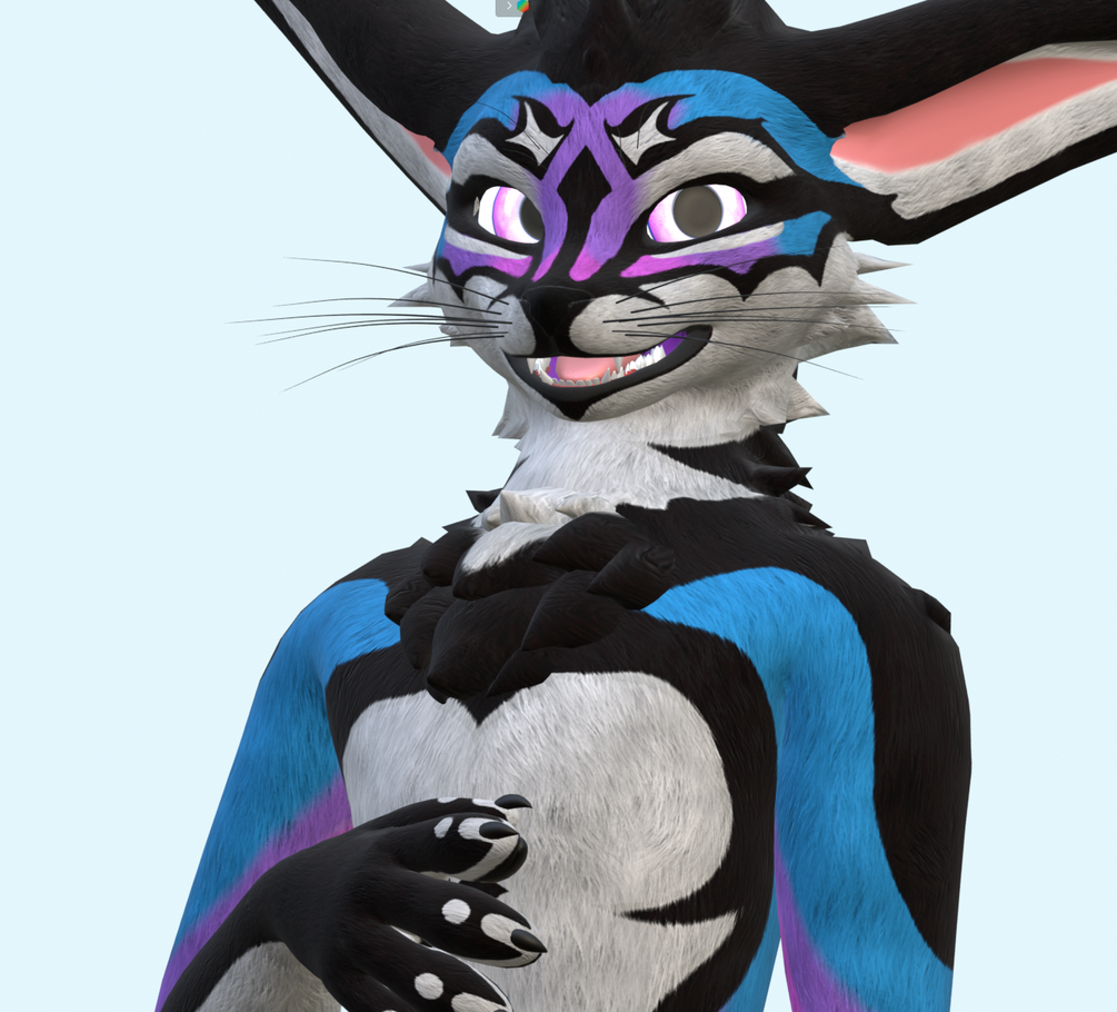 Rexouium / Magpie Small Chest Floof (VRCFURY)