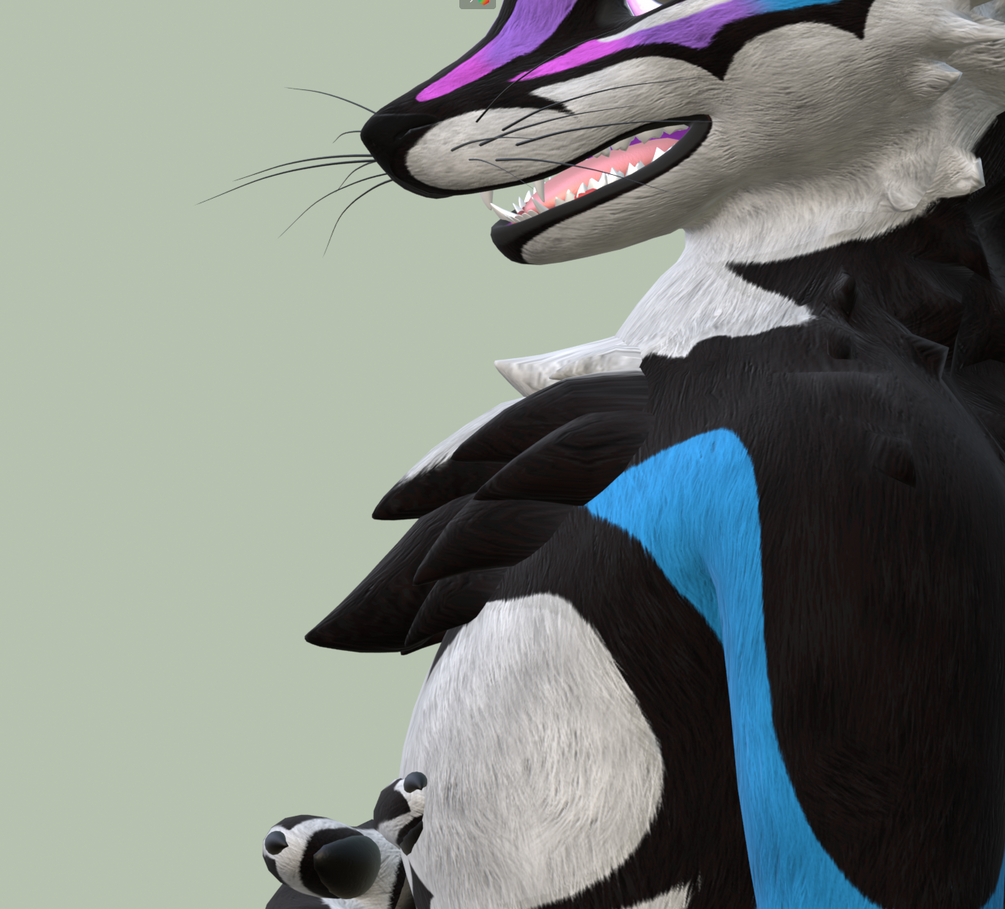 Rexouium / Magpie Small Chest Floof (VRCFURY)