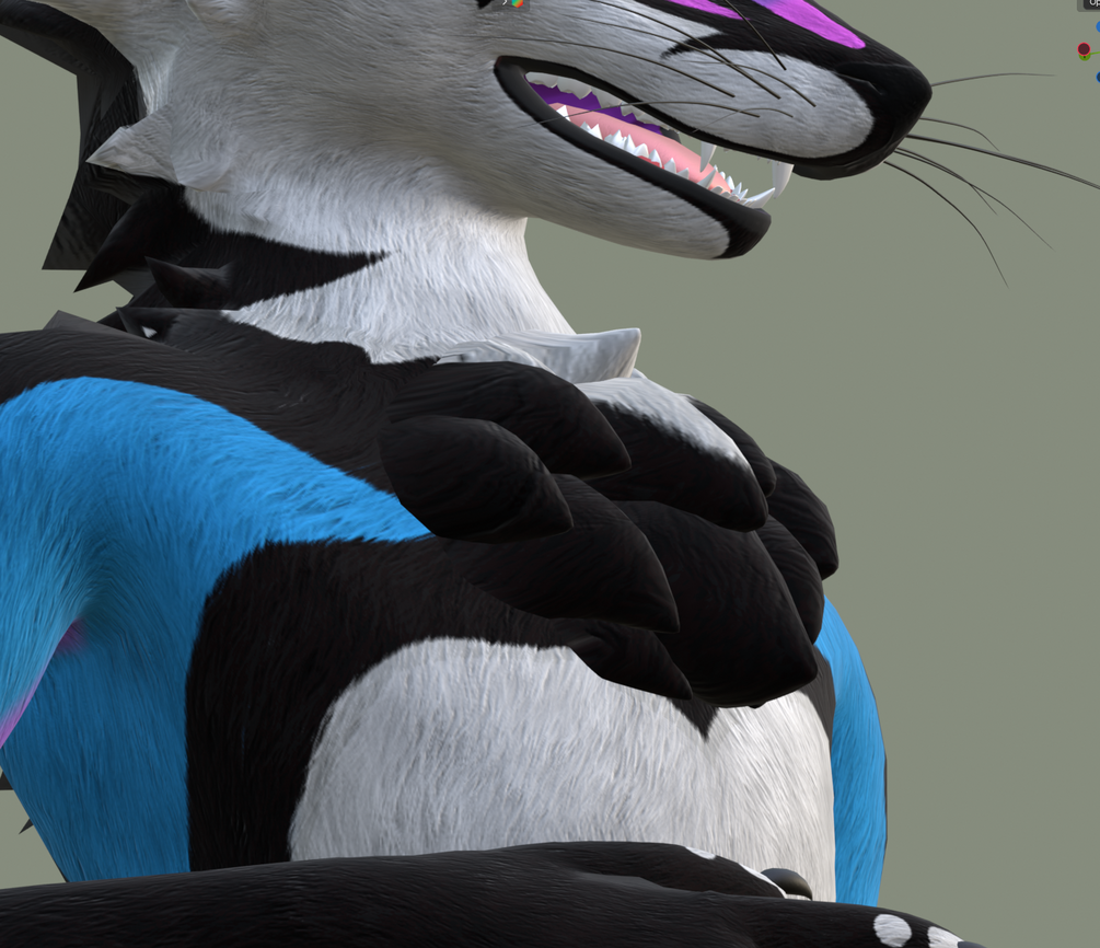 Rexouium / Magpie Small Chest Floof (VRCFURY)