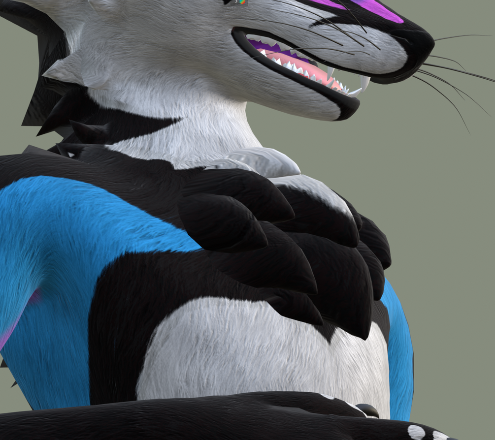 Rexouium / Magpie Small Chest Floof (VRCFURY)