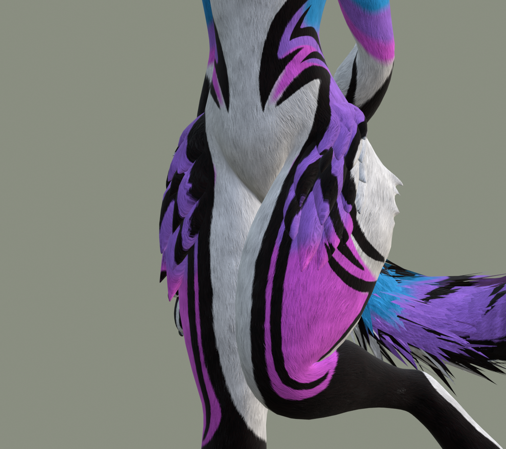 Magpie N Rex Thigh Floof (VRCFURY)