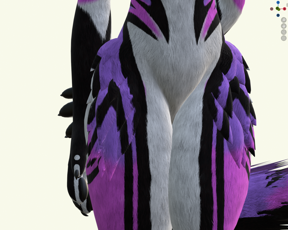 Magpie N Rex Thigh Floof (VRCFURY)