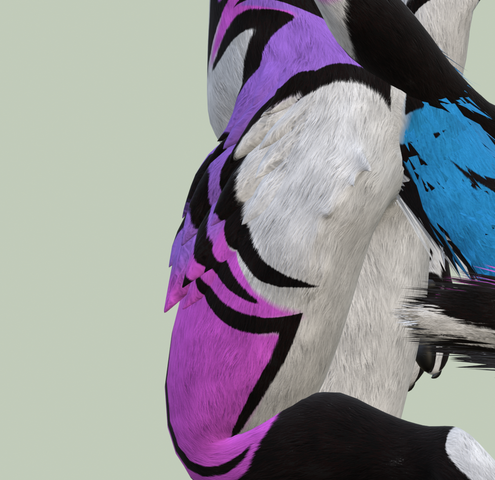 Magpie N Rex Thigh Floof (VRCFURY)