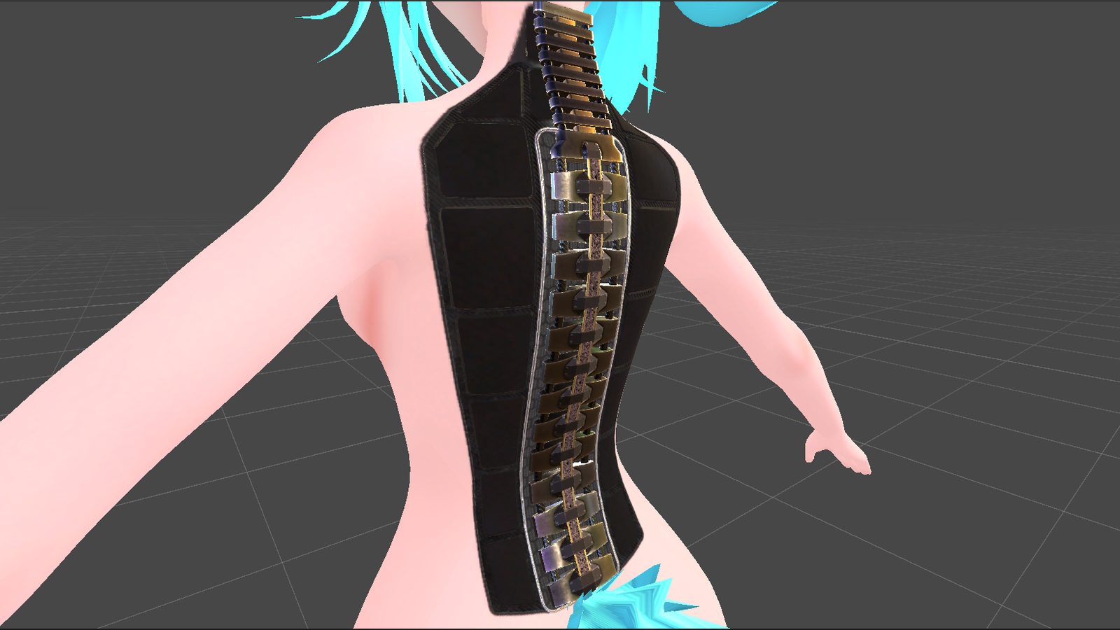 External Reinforced Spine Cyberwear (FaraRex, Pandabear Female Base, Torinyan ToriBase & Generic Rig)