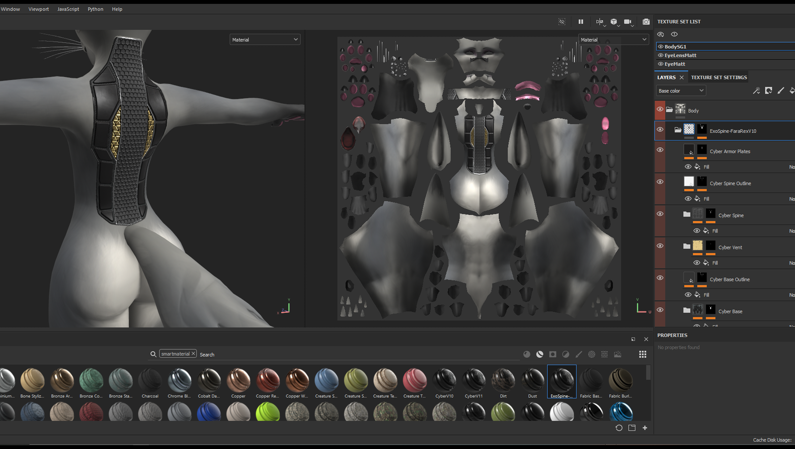 External Reinforced Spine Cyberwear (FaraRex, Pandabear Female Base, Torinyan ToriBase & Generic Rig)