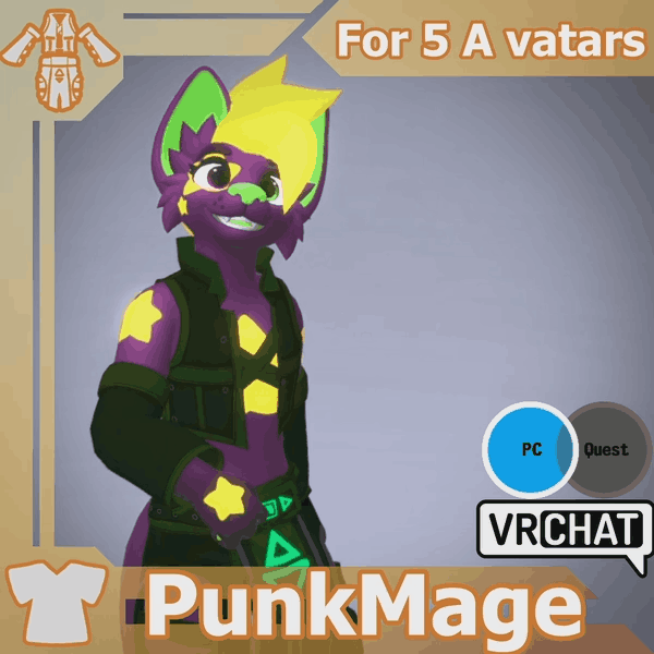 PunkMage Outfit (Pupper Mayu NovaBeast Lumistera Goobastera )