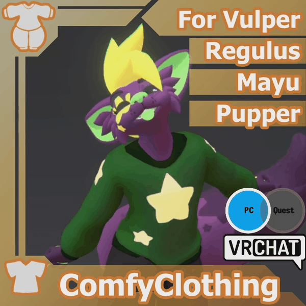 Comfy Clothing and Glasses (Pupper Mayu Vulper Regulus)