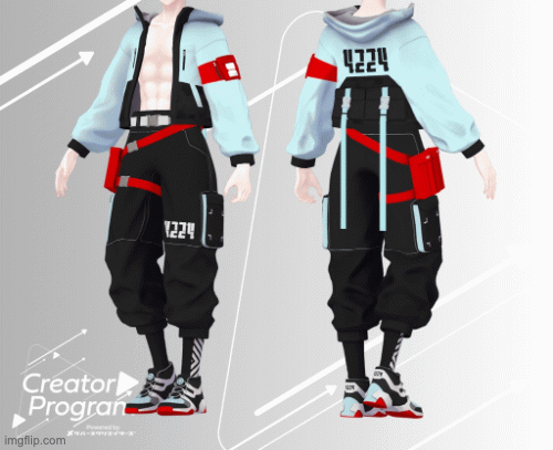 Cyberpunk Tech-wear Outfit Set   - By みけじん / CP6