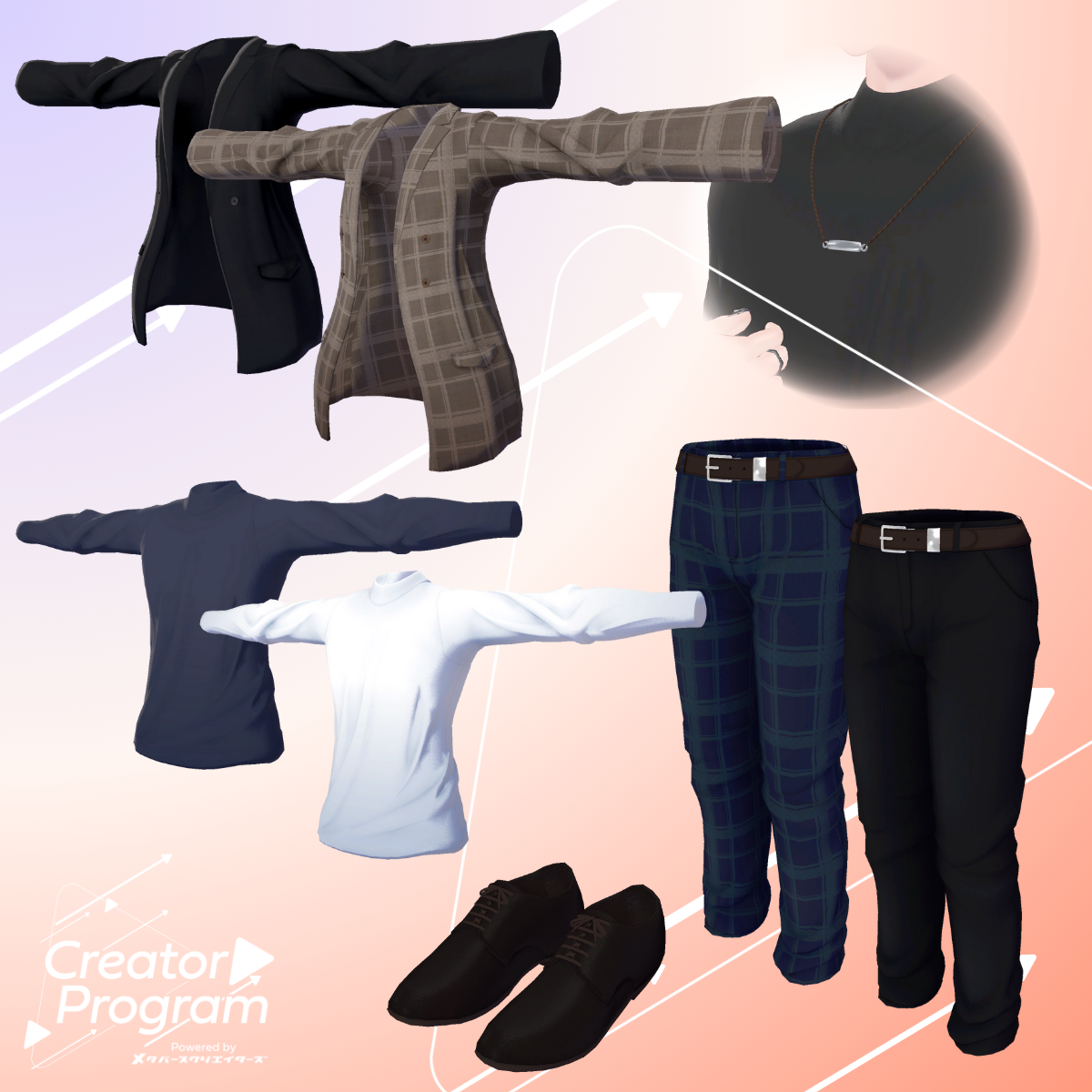 Spring Check Oversize Jacket (Fullset)