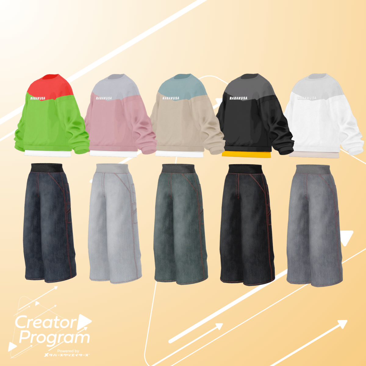 NANAKUSA Sweatshirt Set