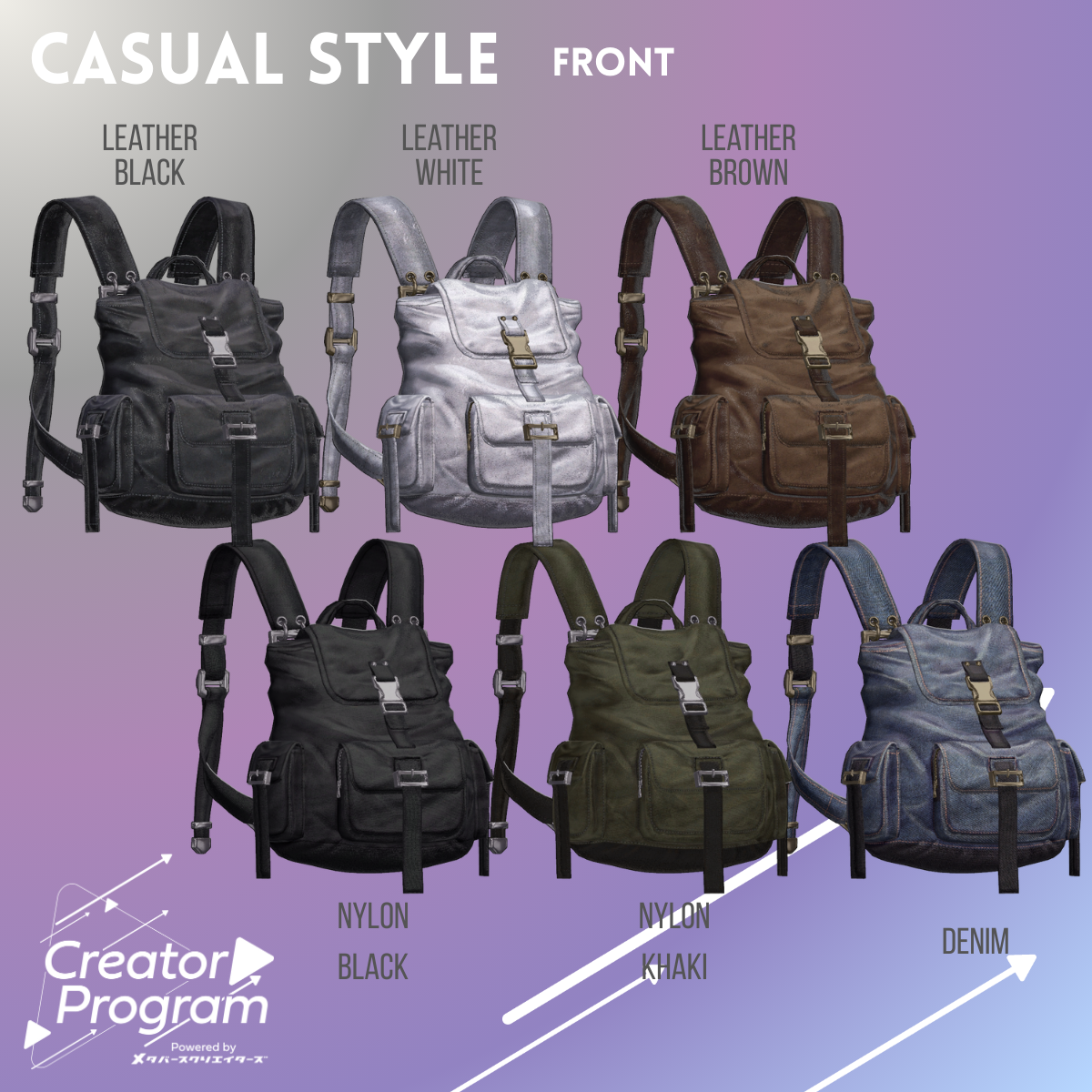 StyleShift Backpack (3 Styles included: Casual & Punk & Tech)