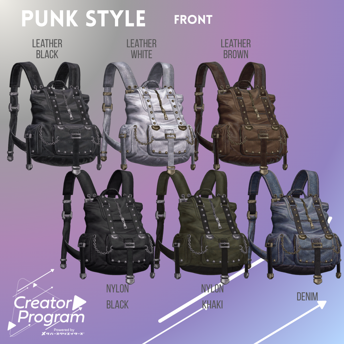 StyleShift Backpack (3 Styles included: Casual & Punk & Tech)