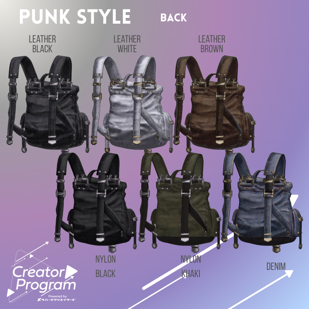 StyleShift Backpack (3 Styles included: Casual & Punk & Tech)