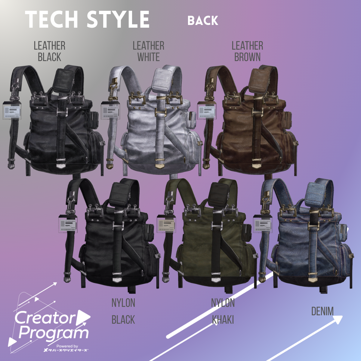 StyleShift Backpack (3 Styles included: Casual & Punk & Tech)