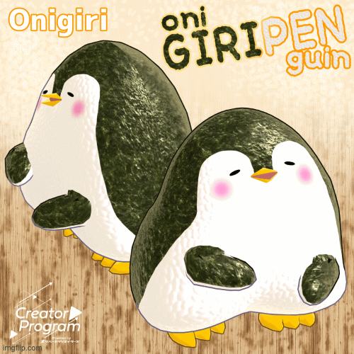 Onigiri Penguin - VRChat Avatar - By 竹流 / CP1