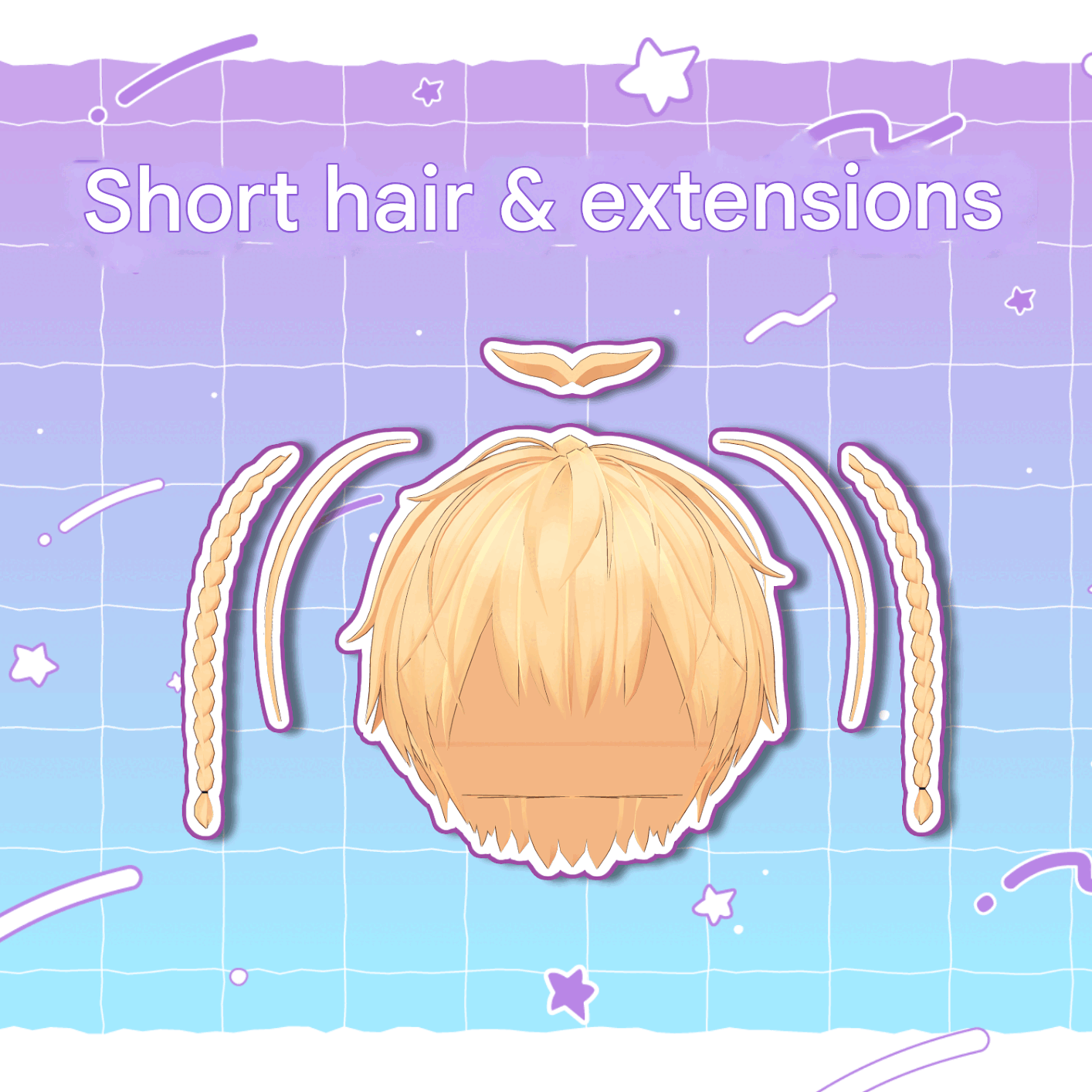Braided Short Hair - VRChat Hair / CP13