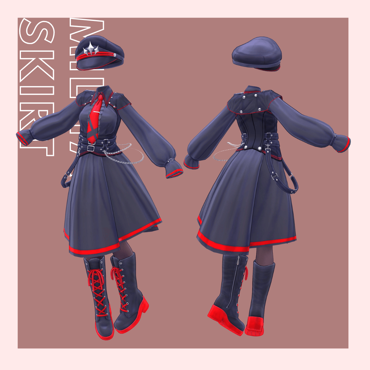 Military Skirt Outfit / CP31